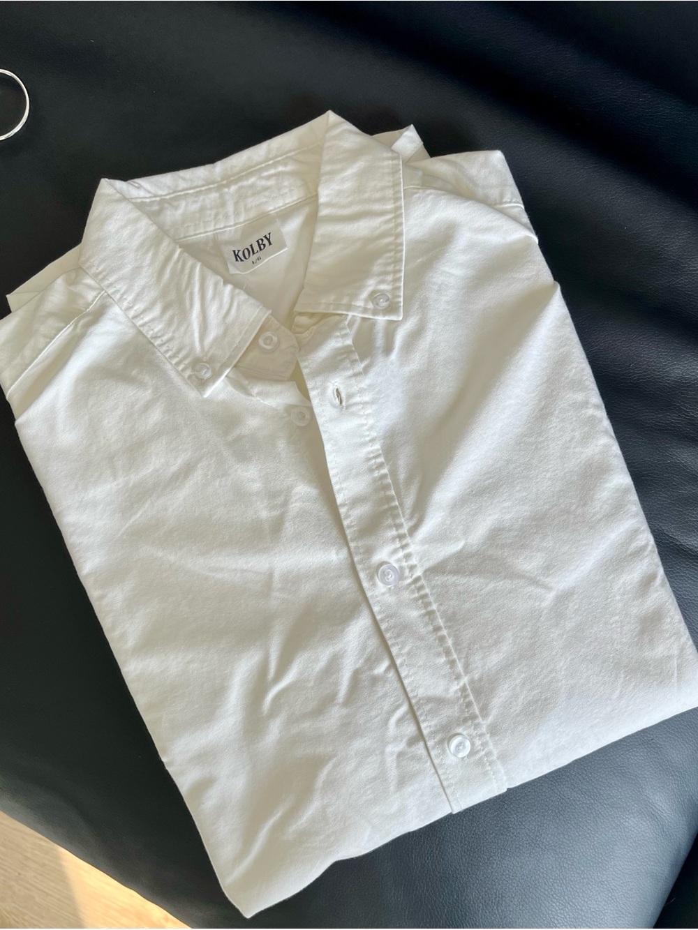 Men's White Button-Down Shirt Size Large